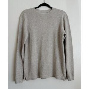 Light Grey Rugged Trails Waffle Knit Long Sleeve T-Shirt S